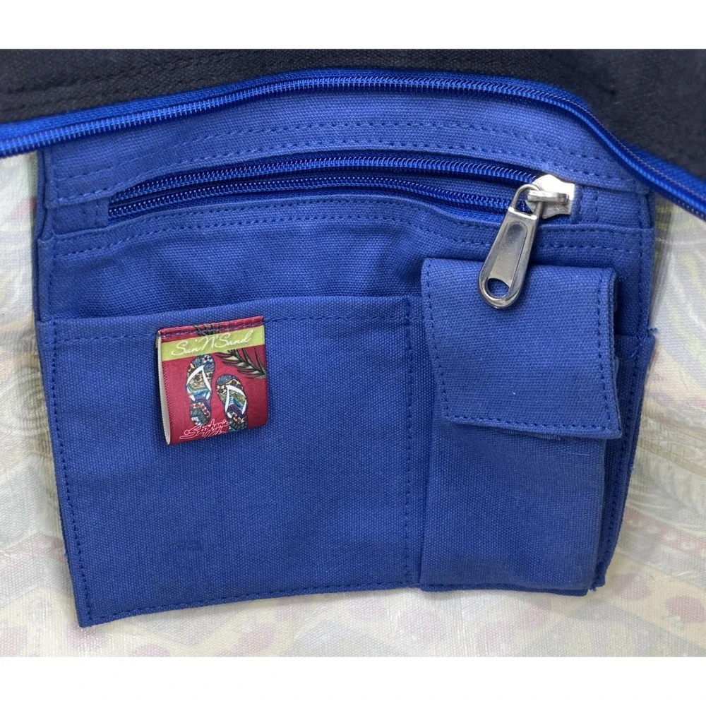 Stephanie Kiker‎ Tote Shoulder Bag Beach Flip Flop Design Colorful Large Duffle